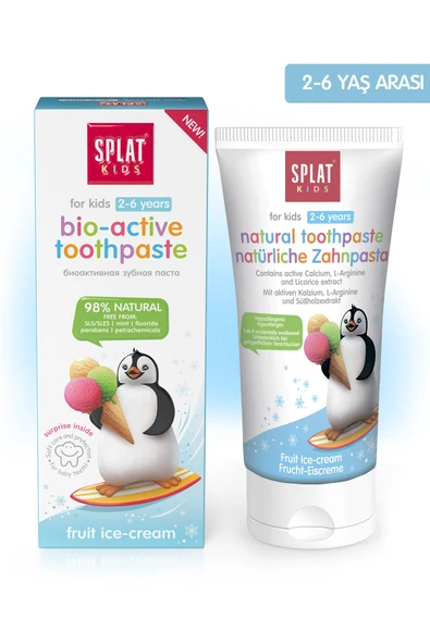Splat Meyveli Dondurma Tadında 2-6 Yaş Çocuk Diş Macunu 50 Ml - 2