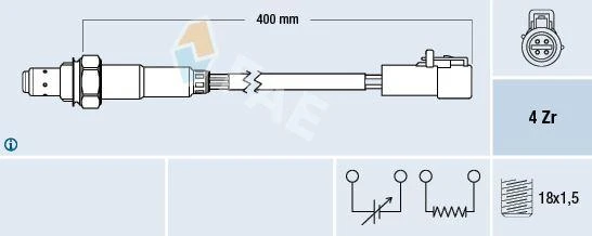 OKSIJEN SENSORU FORD FIESTA V JH . JD : 01 08 KA RB : 1.3 I 02 08