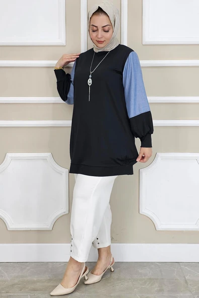 KADIN KOMBİNLİ KOLYE DETAYLI TESETTÜR - 7