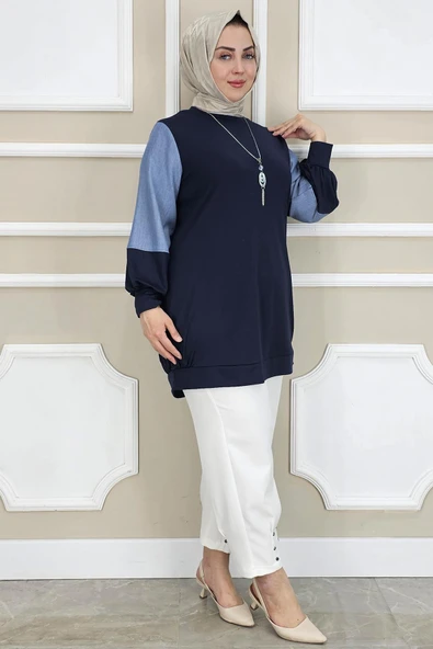 KADIN KOMBİNLİ KOLYE DETAYLI TESETTÜR - 6