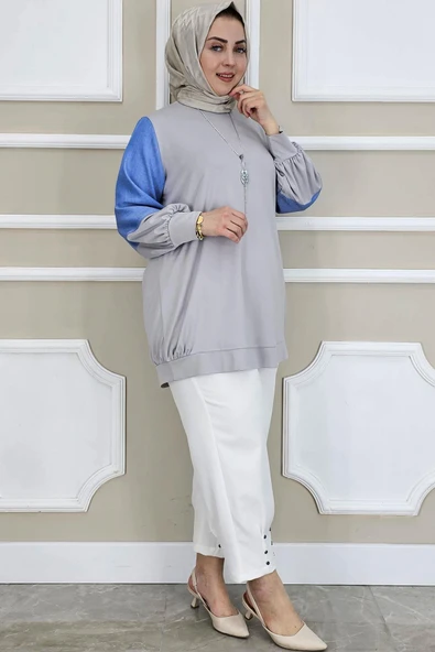 KADIN KOMBİNLİ KOLYE DETAYLI TESETTÜR - 4