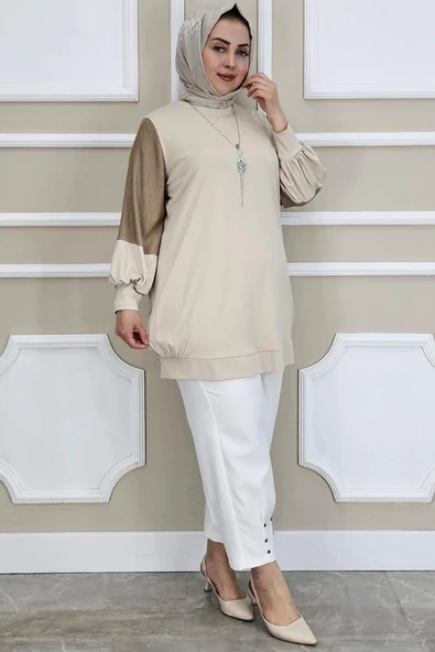 KADIN KOMBİNLİ KOLYE DETAYLI TESETTÜR