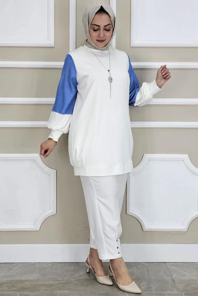 KADIN KOMBİNLİ KOLYE DETAYLI TESETTÜR - 3