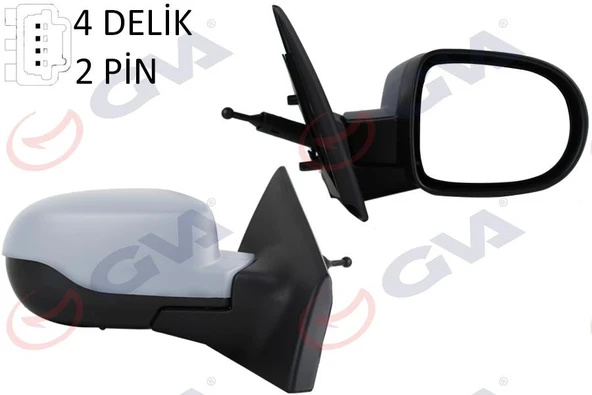 DIŞ DİKİZ AYNASI SAĞ CLIO 09 MEKANİK SENSÖRLÜ ASTARLI KONVEKS 2 FİŞ VM-6135PSR
