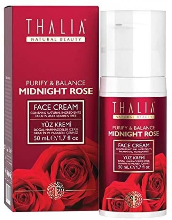 Thalia Natural Beauty Midnight Rose Arindirici ve Dengeleyici Yüz Kremi, 50 ml