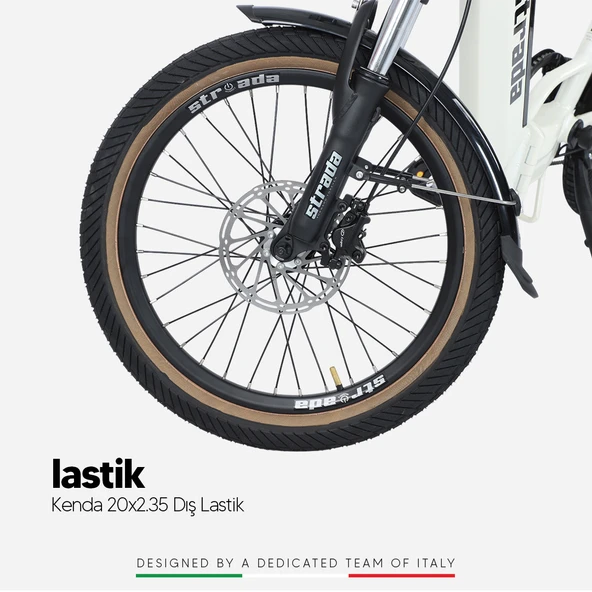 Stradacycles E-Spido Hidrolik Disk 20 Jant Katlanabilir Elektrikli Bisiklet - 9