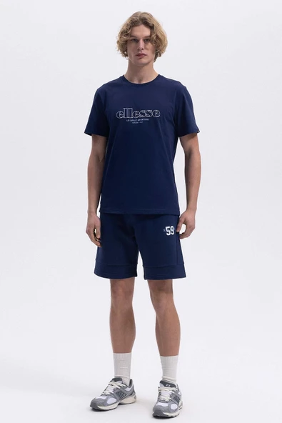 Ellesse Erkek Lacivert Yuvarlak Yaka Tişört EM451