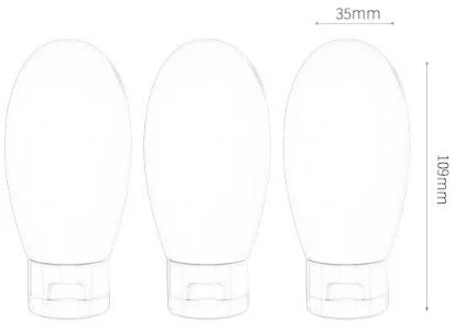 Seyahat Tipi Doldurulabilir Krem Şampuan Kutusu 3 lü Set - 5