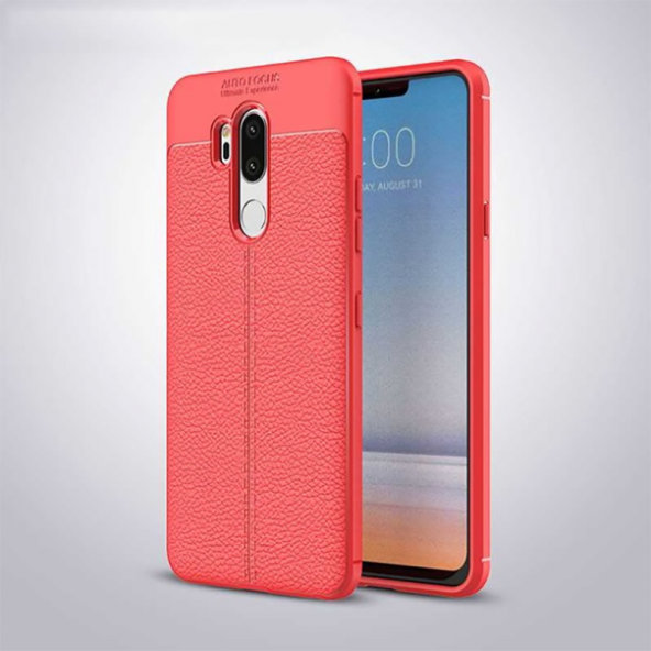 LG G7 Kılıf Zore Niss Deri Desenli Silikon Kılıf - 3