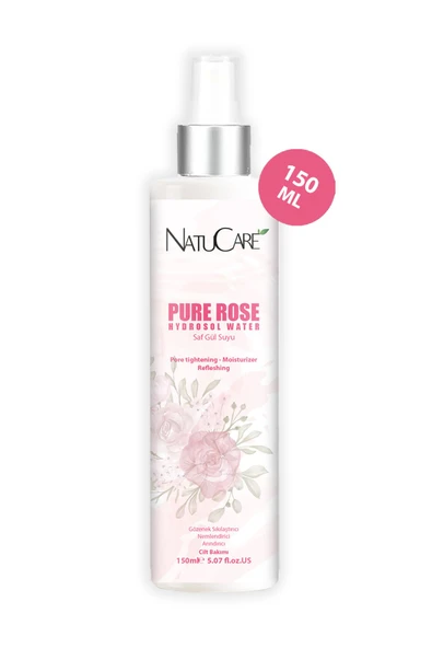 NatuCare Gözenek Sıkılaştırıcı ve Arındırıcı %100 Saf ve Doğal Hidrosol Gül Suyu 150ML - 3