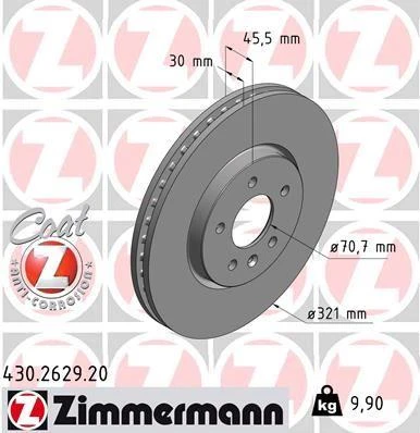 ÖN FREN AYNASI 17 INÇ ASTRA J 09 ZAFIRA C 11 321x30x28/5D/HAVALI 13502826