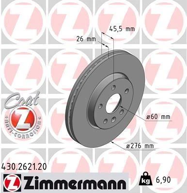 ÖN FREN AYNASI ASTRA J 10 CRUZE 09 AVEO 11 276x26x5DL 15 İNÇ HAVALI 95526655