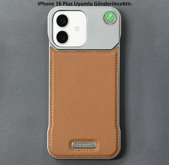 iPhone 16 Plus Parfümlü Koku Hazneli MagSafe Uyumlu Deri Kılıf - Resim 5