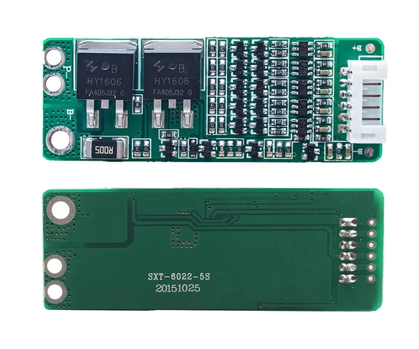 5S 15A BMS Lityum Li-ion Batarya Koruma Kartı - 5 Adet Seri 18650 Pil 21V  18650 Li-ion Lipo - 8