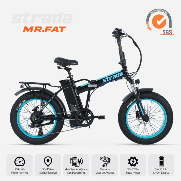 Stradacycles Mr. Fat Hd Katlanabilir Fat Bike 20 Jant Bisiklet