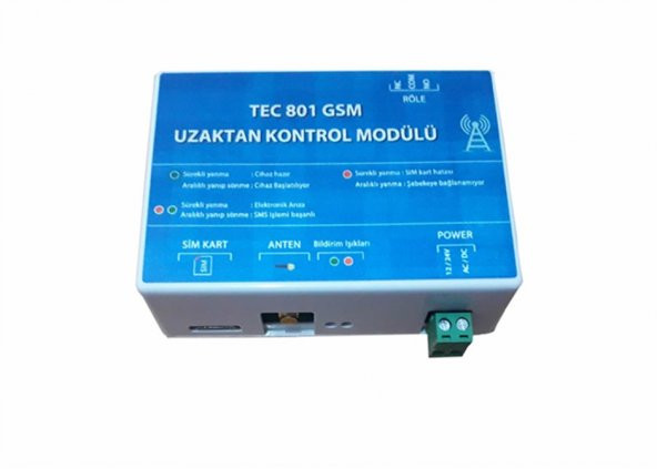 TEC801 GSM TELEFON İLE UZAKTAN KONTROL SİSTEMİ