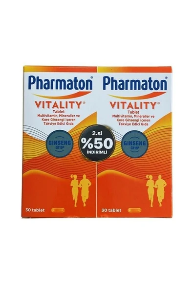 Pharmaton Vitality 30 Tablet Avantajlı 2'li Paket - 2.si İndirimli