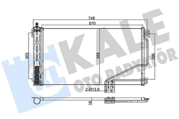 KLIMA RADYATORU MERCEDES W203 CL203 S203 C209 A209