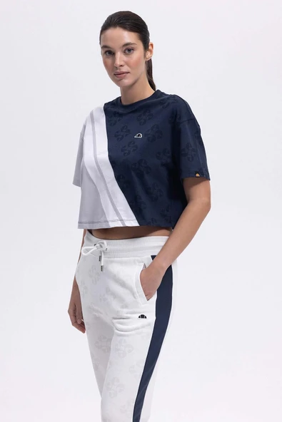 Ellesse Kadın Yuvarlak Yaka Lacivert Tişört EF376 - 2