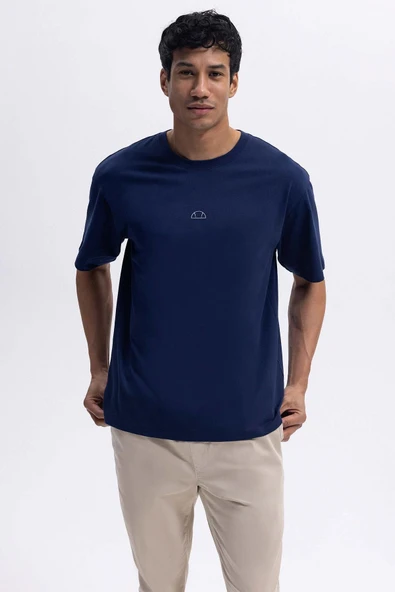 Ellesse Erkek Lacivert Yuvarlak Yaka Tişört EM376 - 2