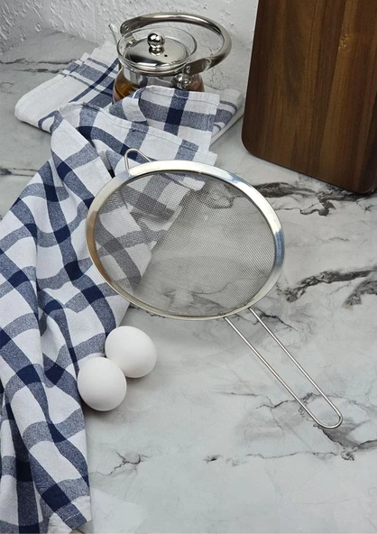 Paslanmaz Mutfak Süzgeç Seti - 3lü Sebze Makarna Süzgeci Takımı - 3 Parça, Küçük Boy - 3