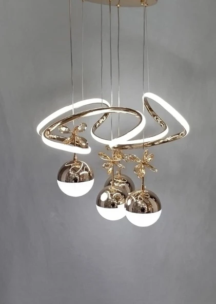 4 TOPLU GOLD LED AVİZE - 3