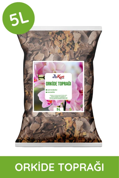 ByKurt 5L Orkide Toprağı İri Parçalı Çam Kabuğu & CocoCips Karışımı Elenmiş ve Temizlenmiş - 2