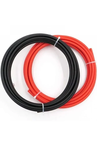 Lexron MC4 Konnektörlü 6 mm Güneş Paneli için Solar Kablo - Toplam 20 metre (10 m siyah + 10 m kırmızı) - 3