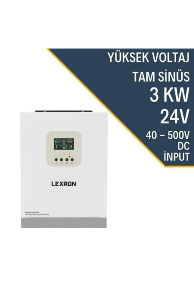 Lexron 3kw 3000w Hv Mppt 40-500 Pv Input Akıllı Tam Sınus Inverter