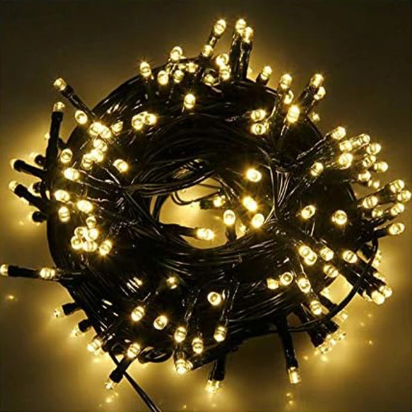 Yılbaşı aydınlatması hareketli LED Perde Dış mekan hortum Soğuk Beyaz Işık Dekoratif 10mt. yeşil kablolu Süs - 9