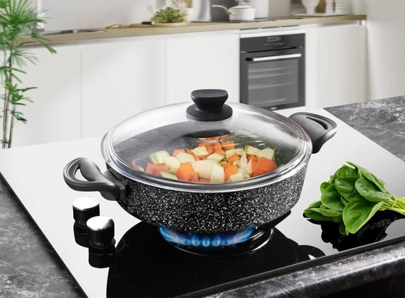 Lavonni 30 Cm Granit Basık Tencere