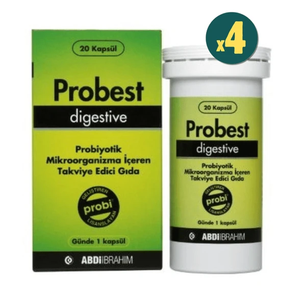 Probest Digestive Probiyotik 20 Kapsül 4 Adet
