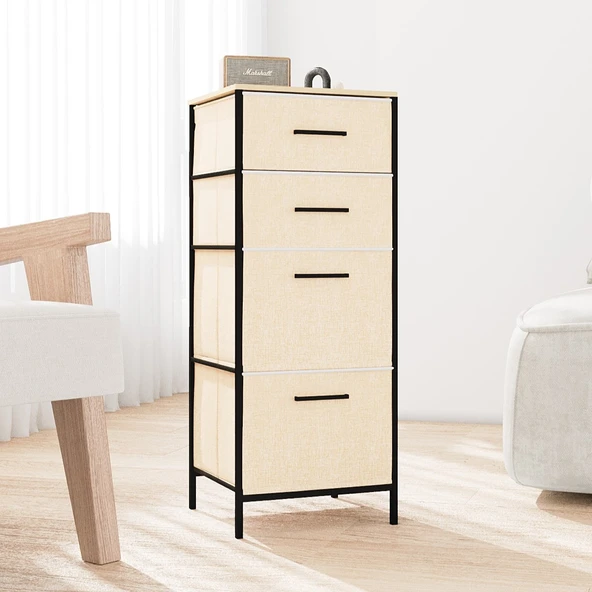 Çok Amaçlı Dolap 4 Çekmeceli Komodin Sehpa Çam 1613 - 4