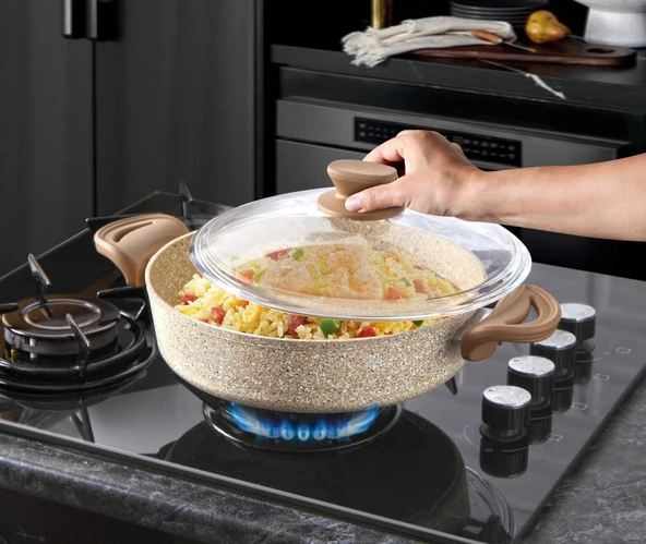 Lavonni 30 Cm Granit Basık Tencere