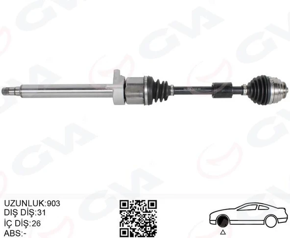 KOMPLE AKS ON SAG BMW F45 F48 MINI COUNTRYMAN F60 MINI CLUBMAN F54 903MM 31608626886