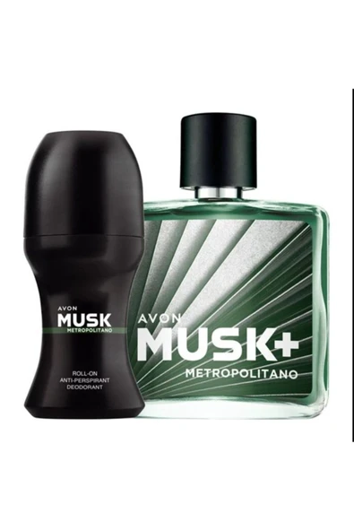 AVON Musk Metropolitano Parfüm ve Rolon Seti