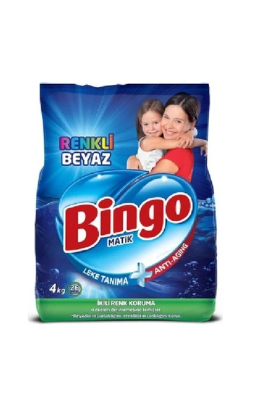 Bingo Matik Renklı&Beyaz Toz Deterjanı 4 kg