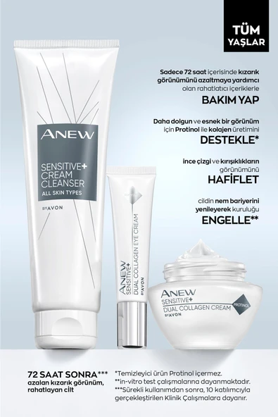 AVON Anew Sensitive Hassas Ciltlere Özel İkili Kolajen Yüz Kremi 50 Ml. - 6
