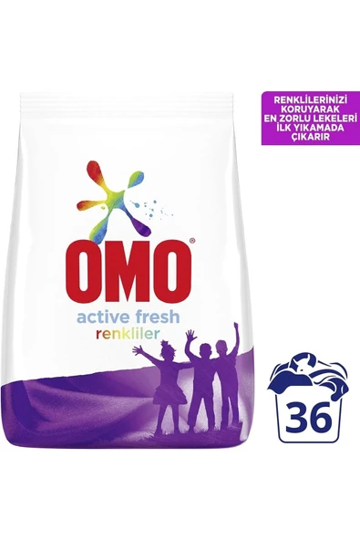 Omo Matik Active Fresh Renkliler Toz Çamaşır Deterjanı 5.5 Kg 36 Yıkama