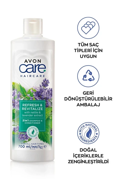 AVON Care Isırgan Otu Ve Lavanta Özleri Içeren Şampuan Ve Saç Kremi 700 Ml. - 2