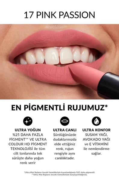 AVON Ultra Mat Ruj - Pink Passion - 2