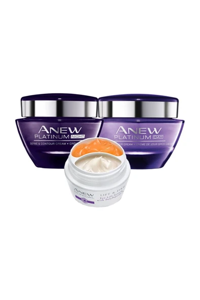 AVON Anew Platinum Gece Gündüz Ve Göz Çevresi 55 Yaş Üzeri Bakım Paketi