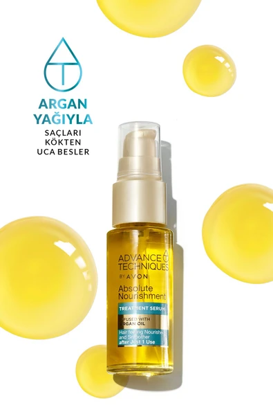 AVON Advance Techniques Argan Yağı Içeren Besleyici Saç Serumu 30 Ml. Üçlü Set - 3