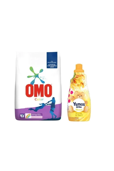 Omo Color Toz Deterjan 5.5 Kg + Yumos Extra Yumusatıcı 1440 Ml Hanımelı