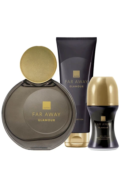 AVON Far Away Glamour Parfüm Vücut Losyonu Rollon Paketi