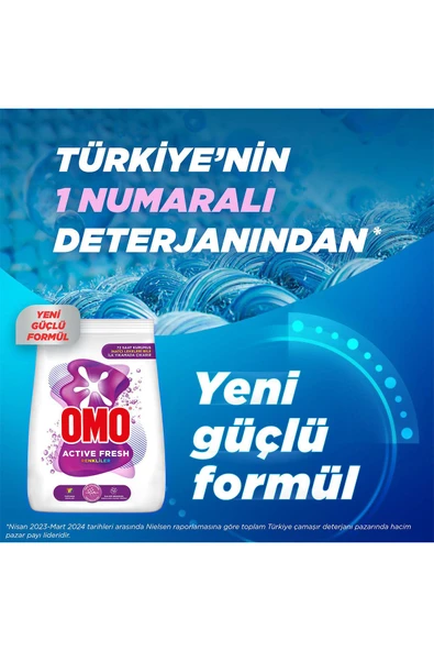 Omo Active Fresh Beyazlar 5.5kgx1 Active Fresh Renkliler 5.5kgx1 Toz Çamaşır Deterjanı - 6
