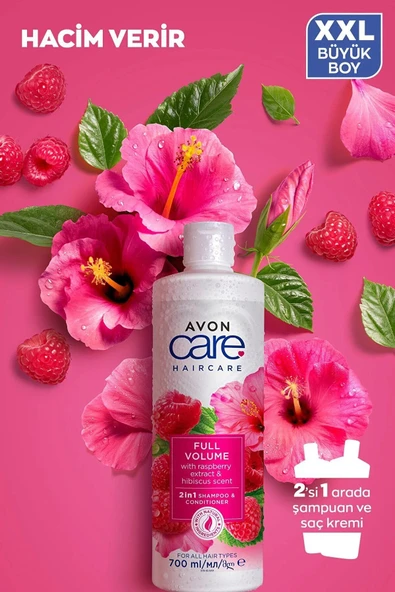 AVON Care Ahududu ve Hibiscus Kokulu Şampuan ve Saç Bakım Kremi 700 Ml. - 4