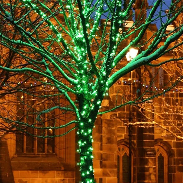 Yılbaşı aydınlatması hareketli LED Perde dış mekan hortum sıcak Beyaz Işık Dekoratif 10mt. beyaz kablolu Süs - 9