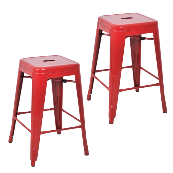 Tolix Yüksek Metal Tabure (2 Adet) - 3