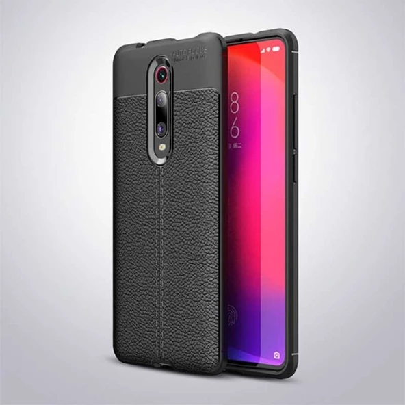 Xiaomi Mi 9T Kılıf Zore Niss Deri Desenli Silikon Kılıf